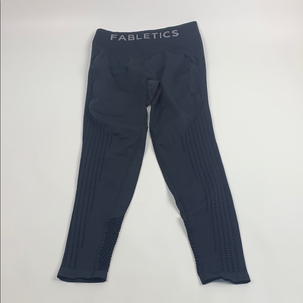 Fabletics Black Leggings Athletic Performance Wear Perforated Lower Size Small